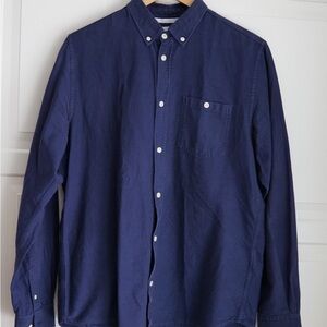 Norse Projects Blue Anton Oxford Shirt Large